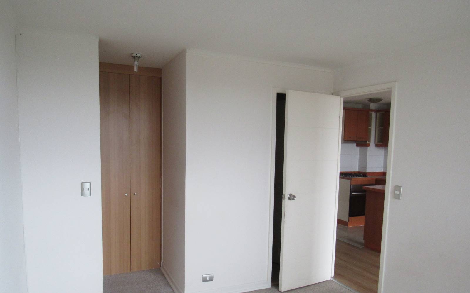 Pasillo interior con closet empotrado y acceso a habitaciones.