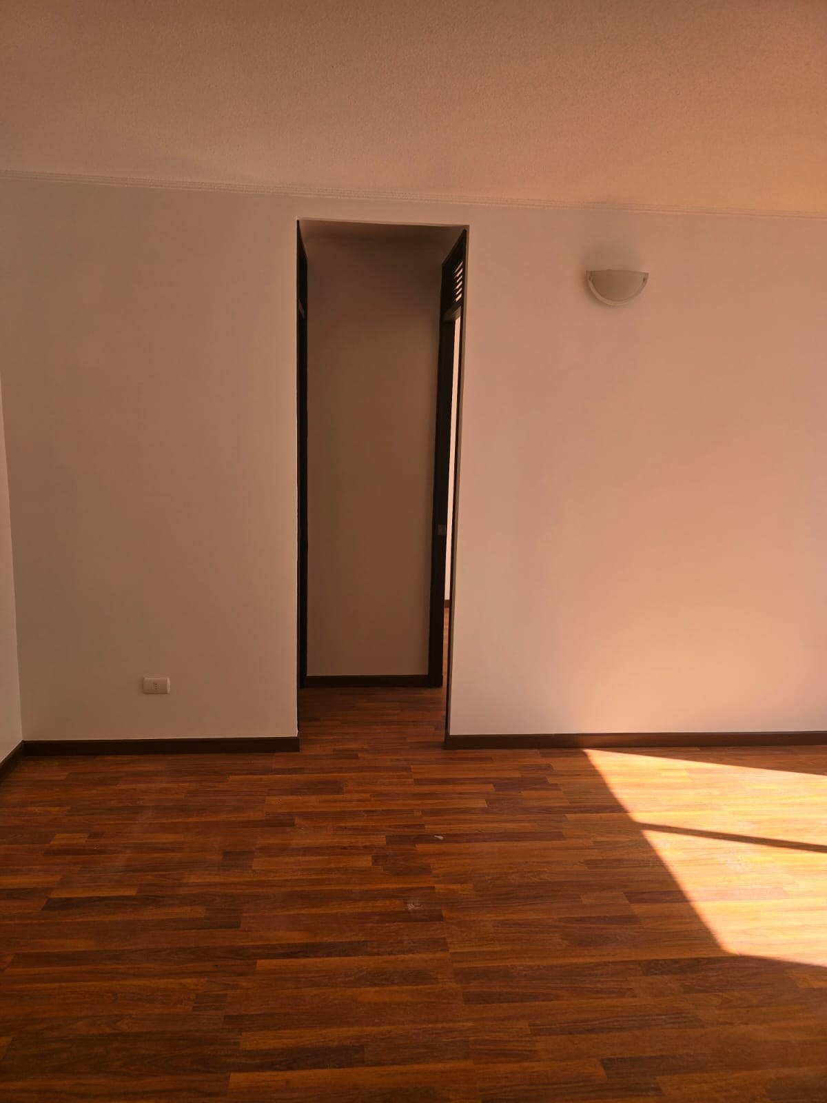 Espacio interior de living con acceso a pasillo distribuidor.